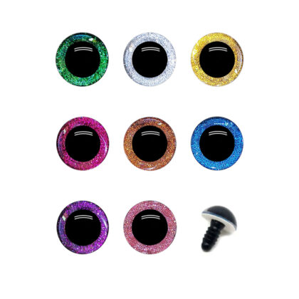 Oči bezpečnostní třpytivé polokulaté