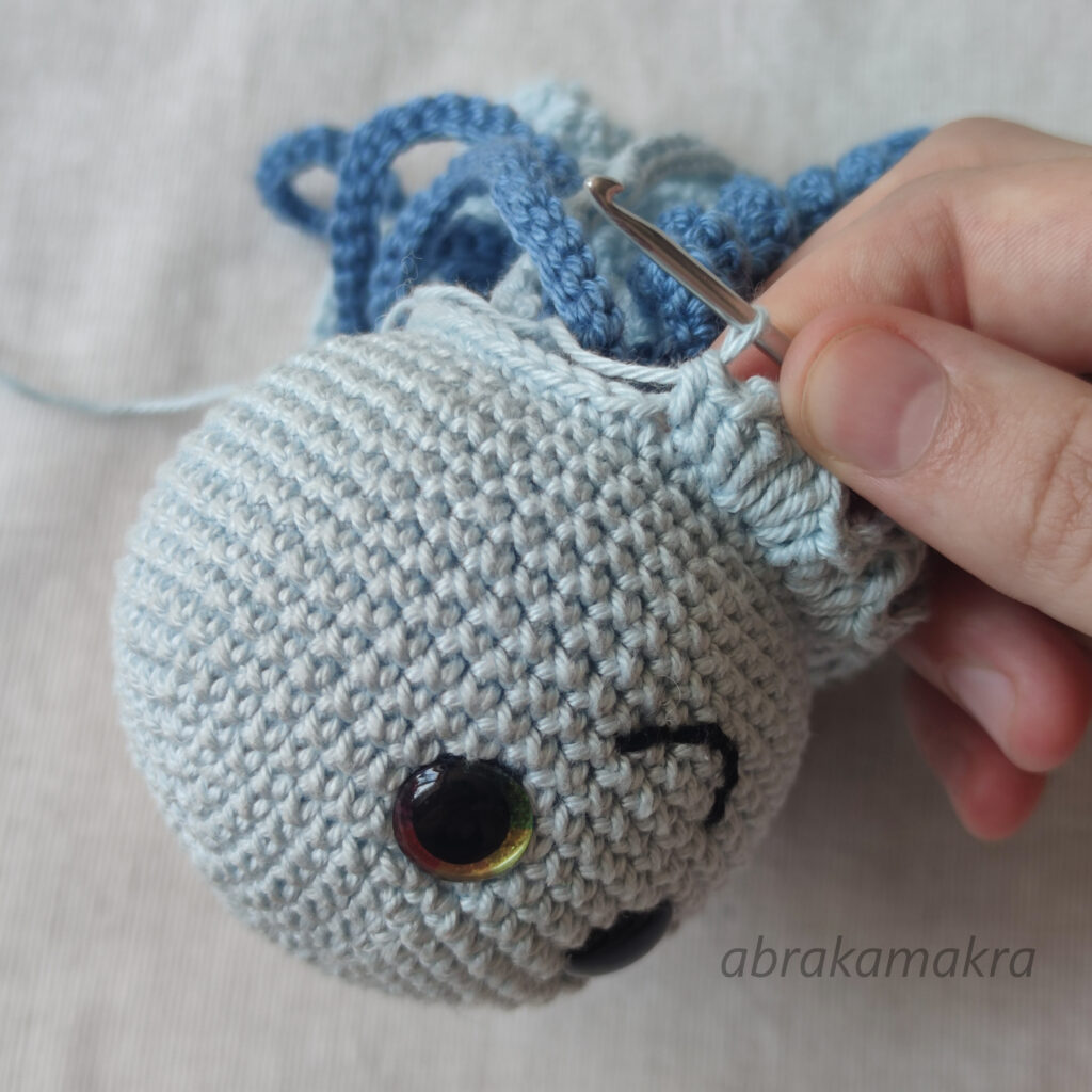 Háčkovaná medúza návod zdarma