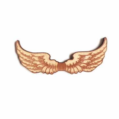 Dřevěná křídla pro macramé anděla s kresbou peří