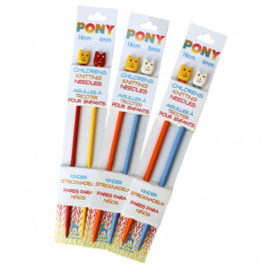 Jehlice na pletení dětské rovné 18 cm Pony